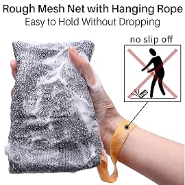 Antimbee 9-Packs Soap Bags, Soap Exfoliating Saver, Body Scrubber Shower Sponge for Shower or Bath, Loofah Sponge Gray Mesh Bar Soap Pouch