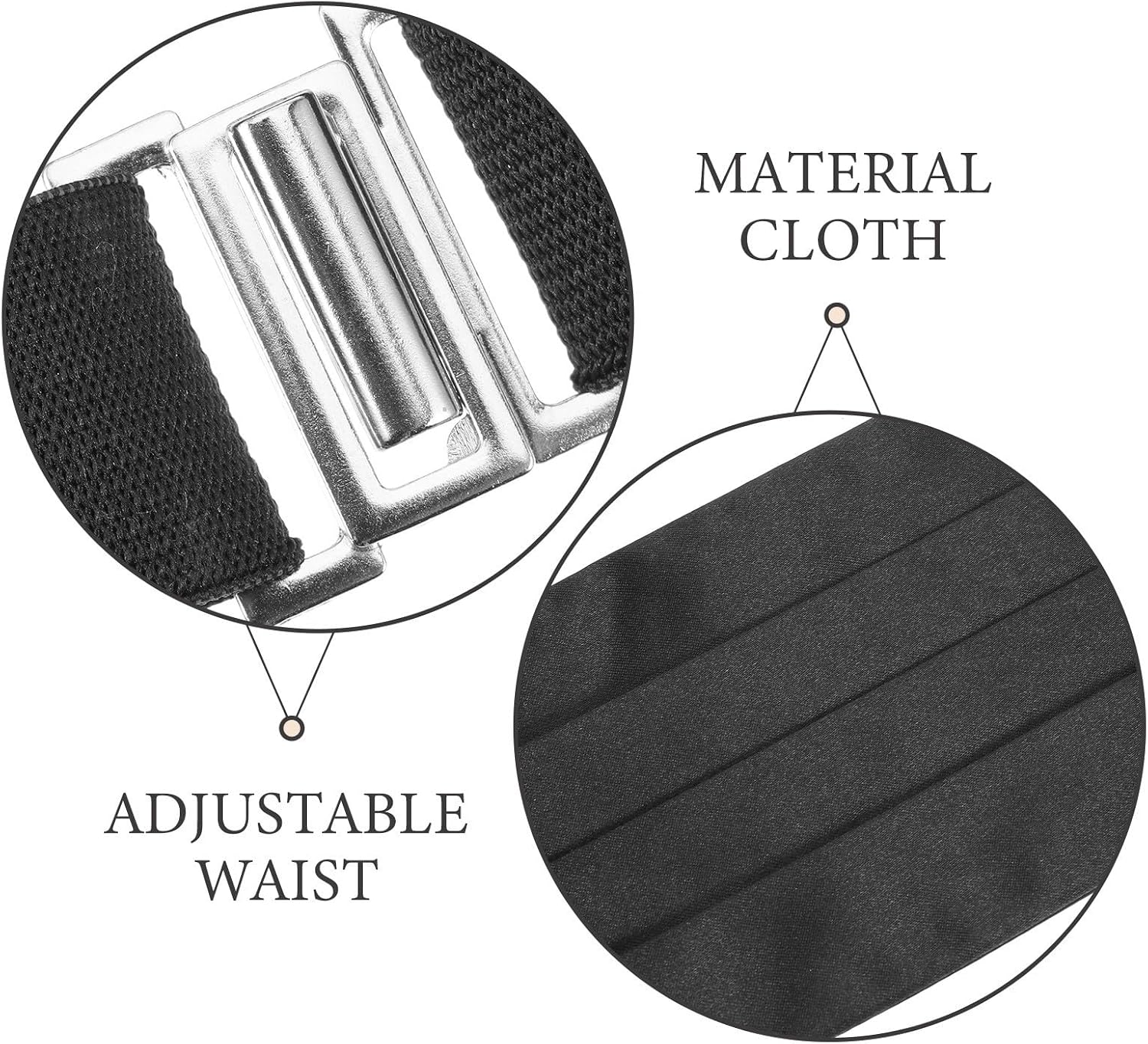 Adjustable Waist Belt Lightweight Metal and Fabric Material with Simple Design for Boys Fits Dress and Skirts, Easy to Use Dark Belt for School or Casual Wear