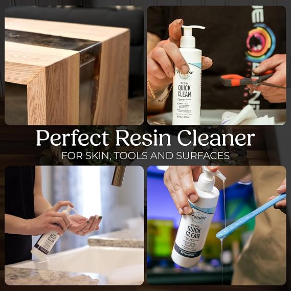 Promise Epoxy, Resin Quick Clean 8 Oz, Ideal for Removing Uncured Resin