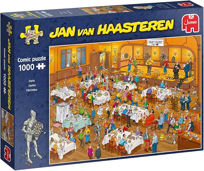 Jan Van Haasteren Darts 19076 1000 Piece Jigsaw Puzzle, Jigsaw