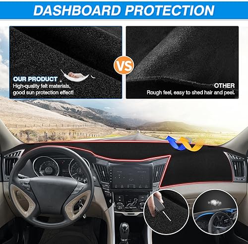 Miniatura 116 de Cartist - Funda de salpicadero, alfombrilla antideslizante, protector de rayos ultravioleta, antirreflejos