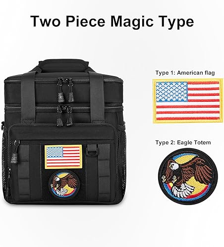 Miniatura 3 de Gafetrey Lonchera táctica grande expandible para adultos, bolsa enfriadora de almuerzo duradera con cubo de almuerzo MOLLE para el trabajo,
