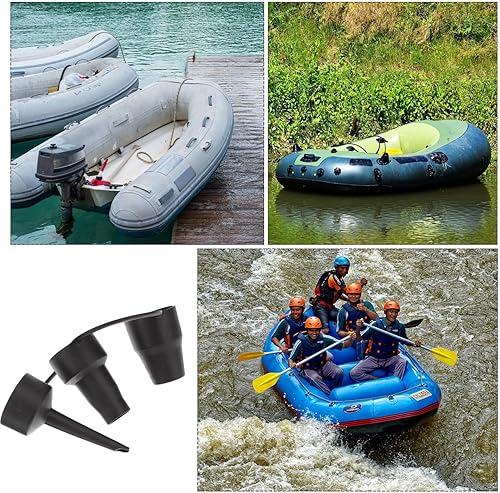 Miniatura 8 de Boquilla de bomba de cama de aire, 2 juegos de boquillas de repuesto 3 en 1, boquilla de plástico para inflables, colchón de aire, sofá de aire