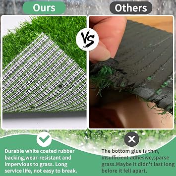 Artificial Grass for Dogs 2 Pack Fake Grass Mat for Replacement 35.5x46cm | Dog Astroturf Toilet, Square Puppy Grass Patch, Wee and Pee Pads Mat, Pupppy Potter Training, Perfect for Indoor Outdoor Use