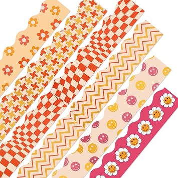 89.6FT Bulletin Board Borders, Boho Scalloped Rolled Border Trim for Classroom, School, Offices, Classroom Borders for Bulletin Board, White Board, Cork Board, Locker, Poster Board Decoration