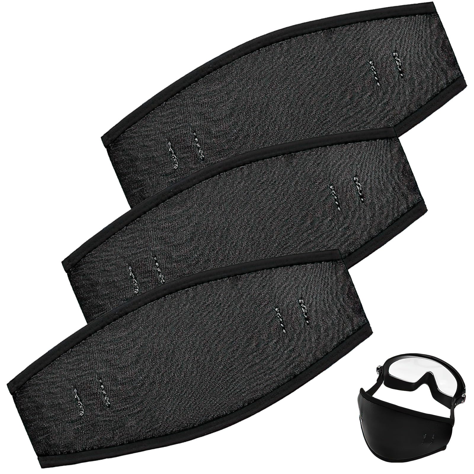 3PCS Cinturino per Maschera da Immersione, Cinturino Maschera in Neoprene, Cinghia per Maschera Subacquea, Cinturino per Avvolgimento da Immersione, per Sport Acquatici, Unisex