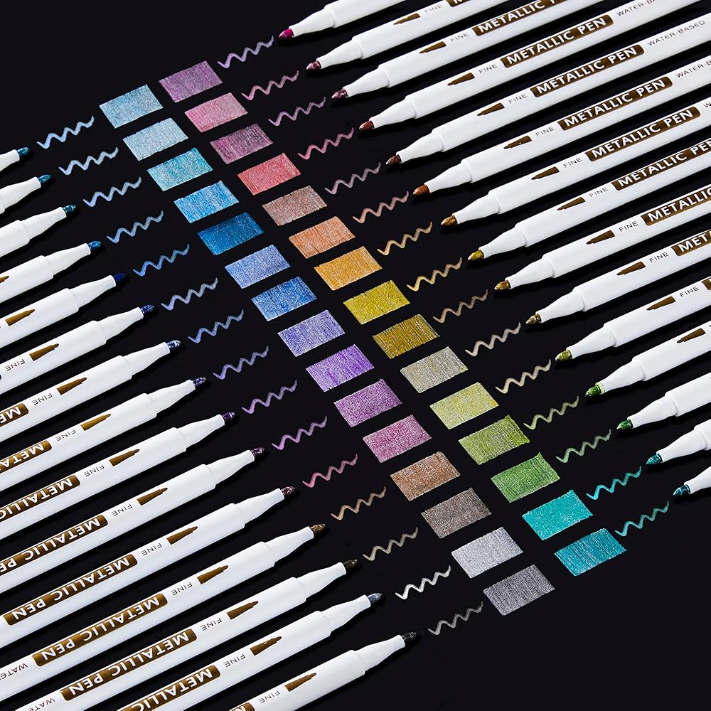 Amazon | Shuttle Art メタリック マーカーペン 30色セット 大人