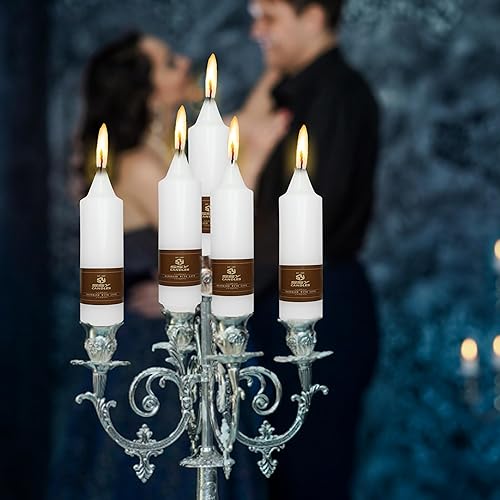 Miniatura 5 de Velas de hechizo blanco de 5 pulgadas, velas cortas cónicas de vigilia, velas de campanilla, 4 unidades para oración y meditación de fe religiosa