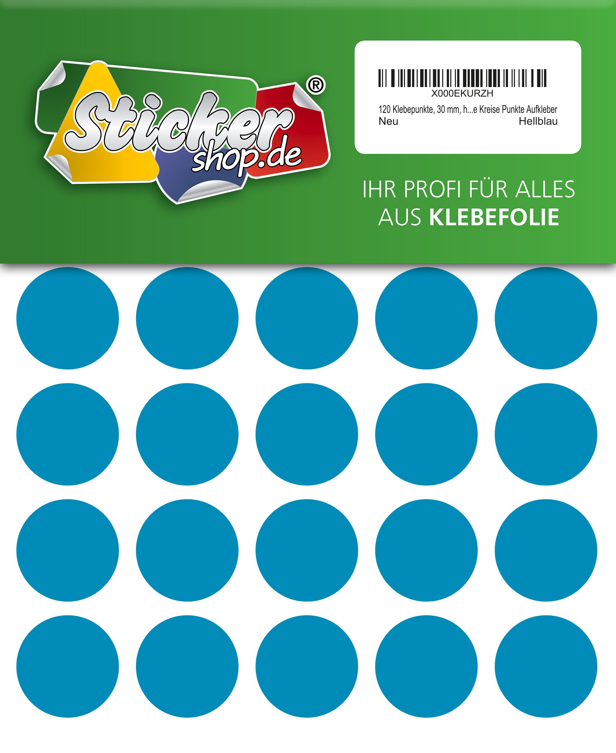 120 Selbstklebende Markierungspunkte, Dunkelblau, 30 Mm, Aus PVC-Folie, Wetterfest & UV-beständig Für Innen & Außen
