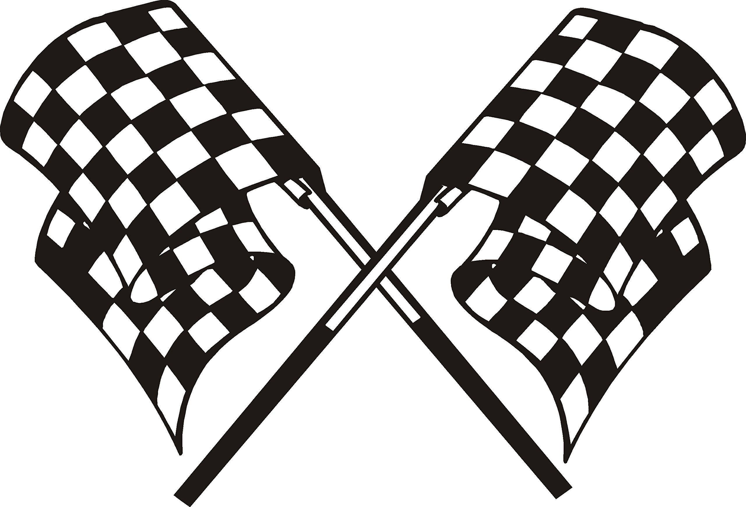 Stock Rally Car Racing Chequered Flags Stickers/Decals 5-7yr Vinyl