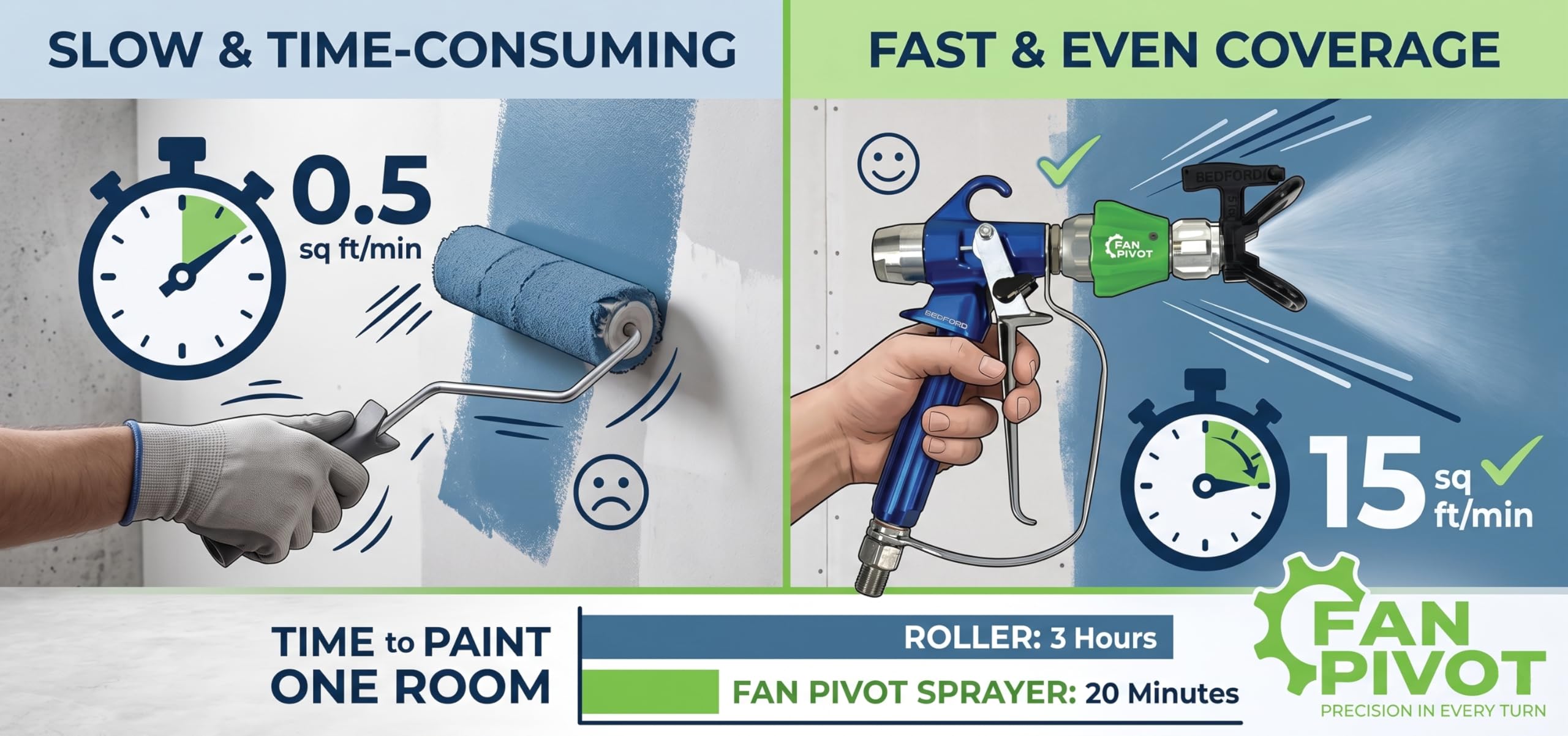 Accesorio de pintura en aerosol sin aire Fan Pivot