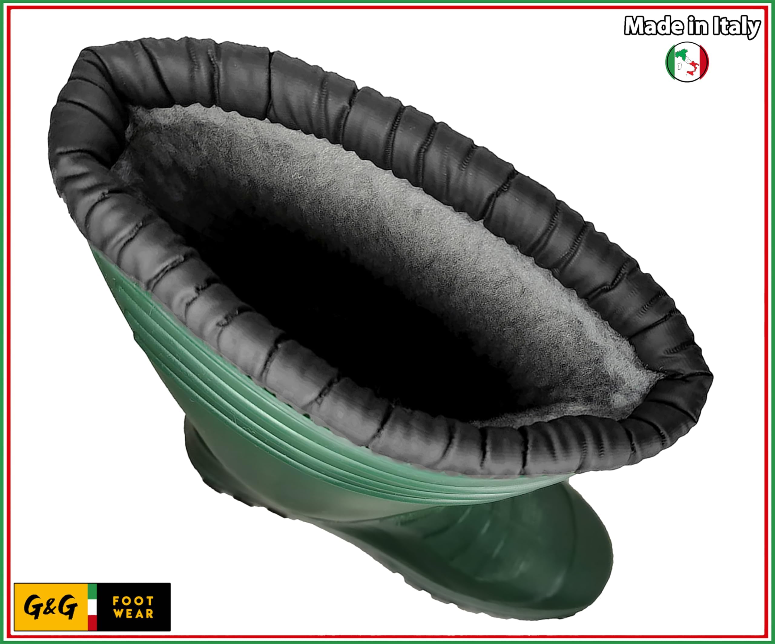 Generico G&G Husky Stivali in PVC con Fodera in Lana Sintetica, Sottopiede Termico, da Lavoro per Pescivendoli, Made in Italy