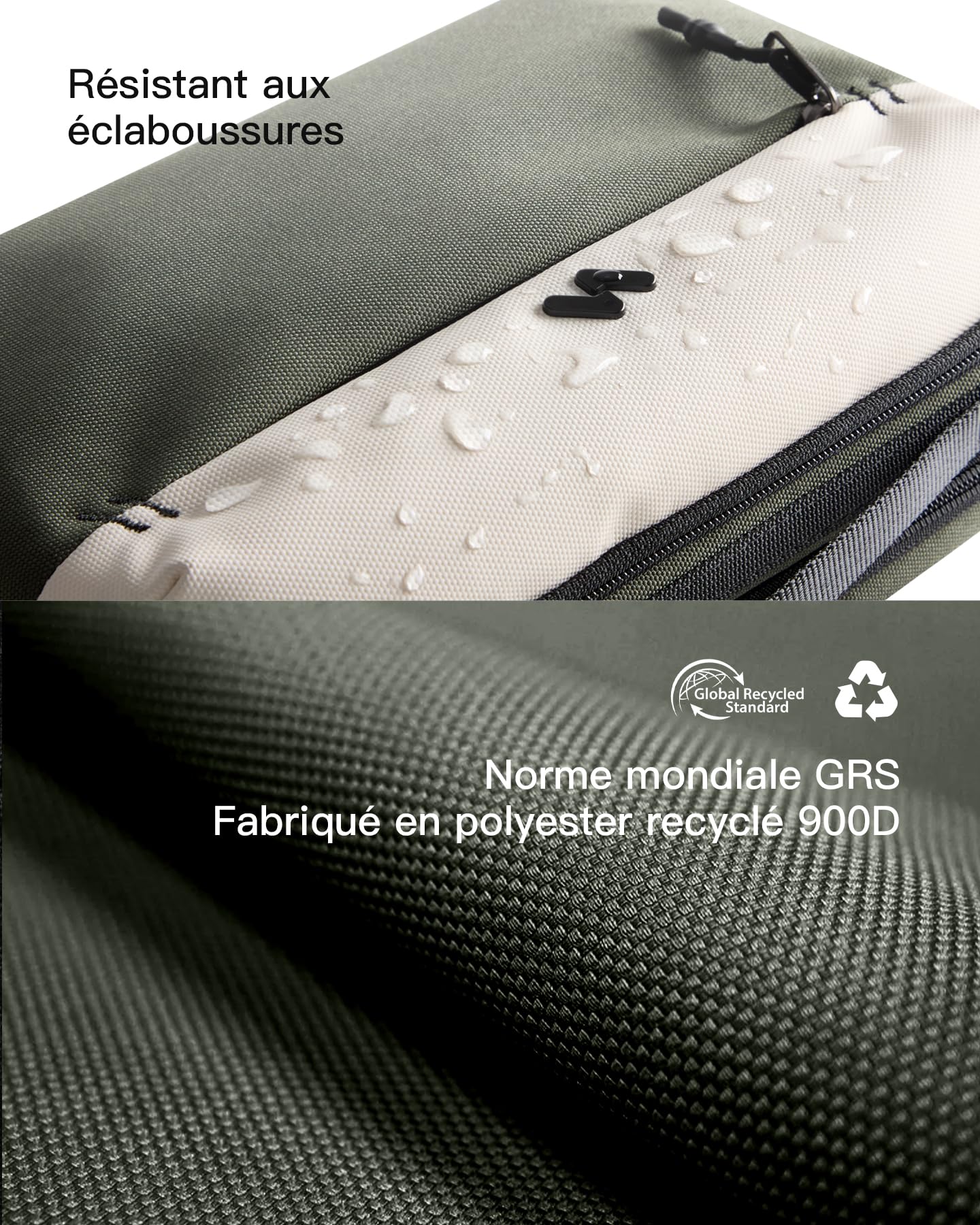 Inateck Organisateur Électronique Multifonction, Sac Accessoire Résistant aux Éclaboussures pour Câbles, Chargeurs, Casques, Idéal pour Les Voyages, Le Trajet Quotidien, et Plus,Olive