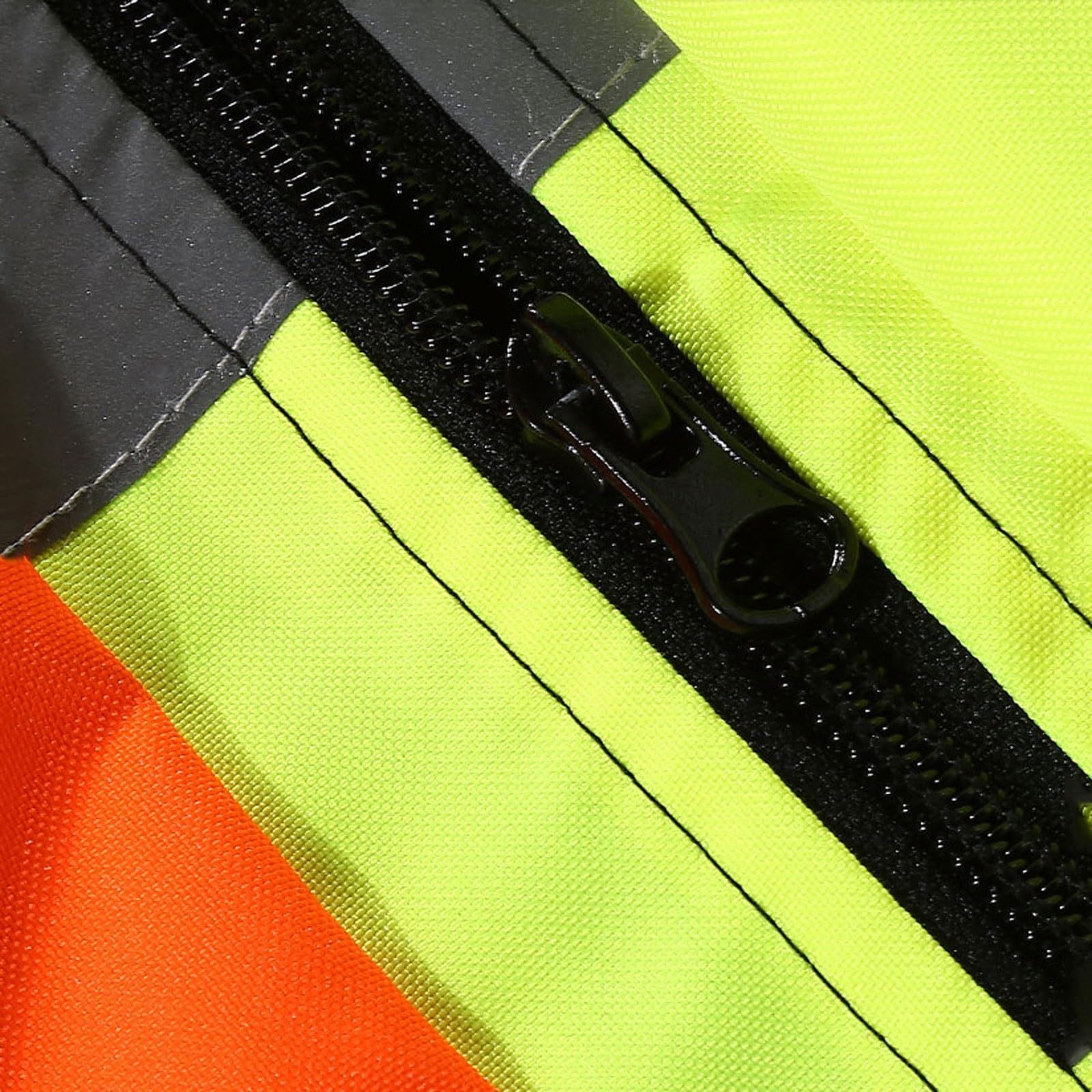 esmen Chaqueta reflectante de seguridad con capucha for otoño e invierno, ropa de trabajo de alta visibilidad for tráfico rodado y seguridad al aire libre.