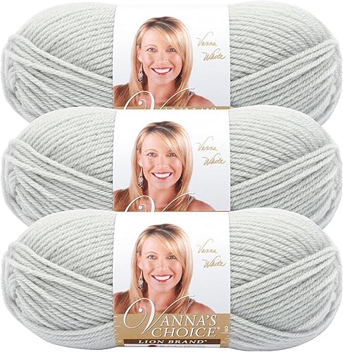 Vista 36 de Lion Brand Yarn - Ovillo de lana Vanna's Choice, color cebada, 1 madeja