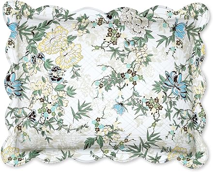 BrylaneHome Cotton Florence Sham - Standard, Antique Blossom