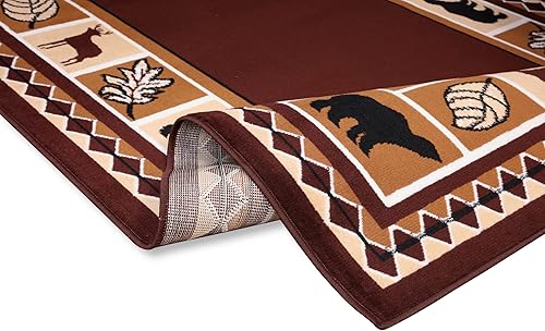 Miniatura 7 de Juego de tapetes de 3 piezas - Tapete de alces, osos, geométrica, oriental, floral, transicional, moderna., Nylon