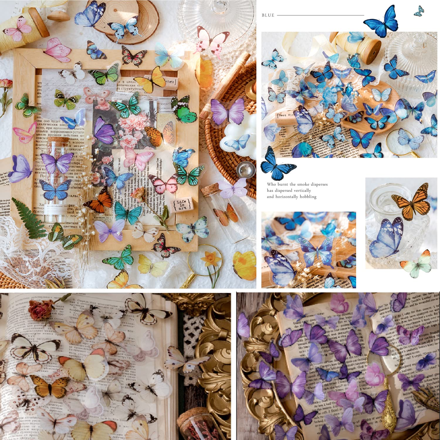 6 rollen PET-washi tape, transparante stickers voor scrapbooking