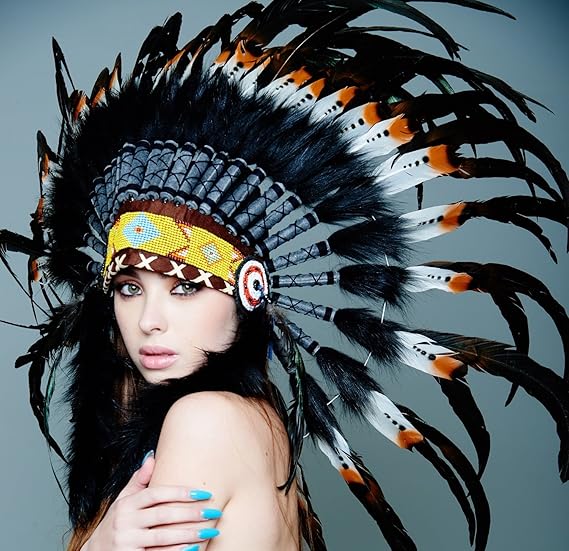Amazon ネイティブアメリカンインディアン頭飾り羽ヘッドピースwarbonnet Short 多くのスタイル One Size Sh010 ままごと ごっこ遊び おもちゃ
