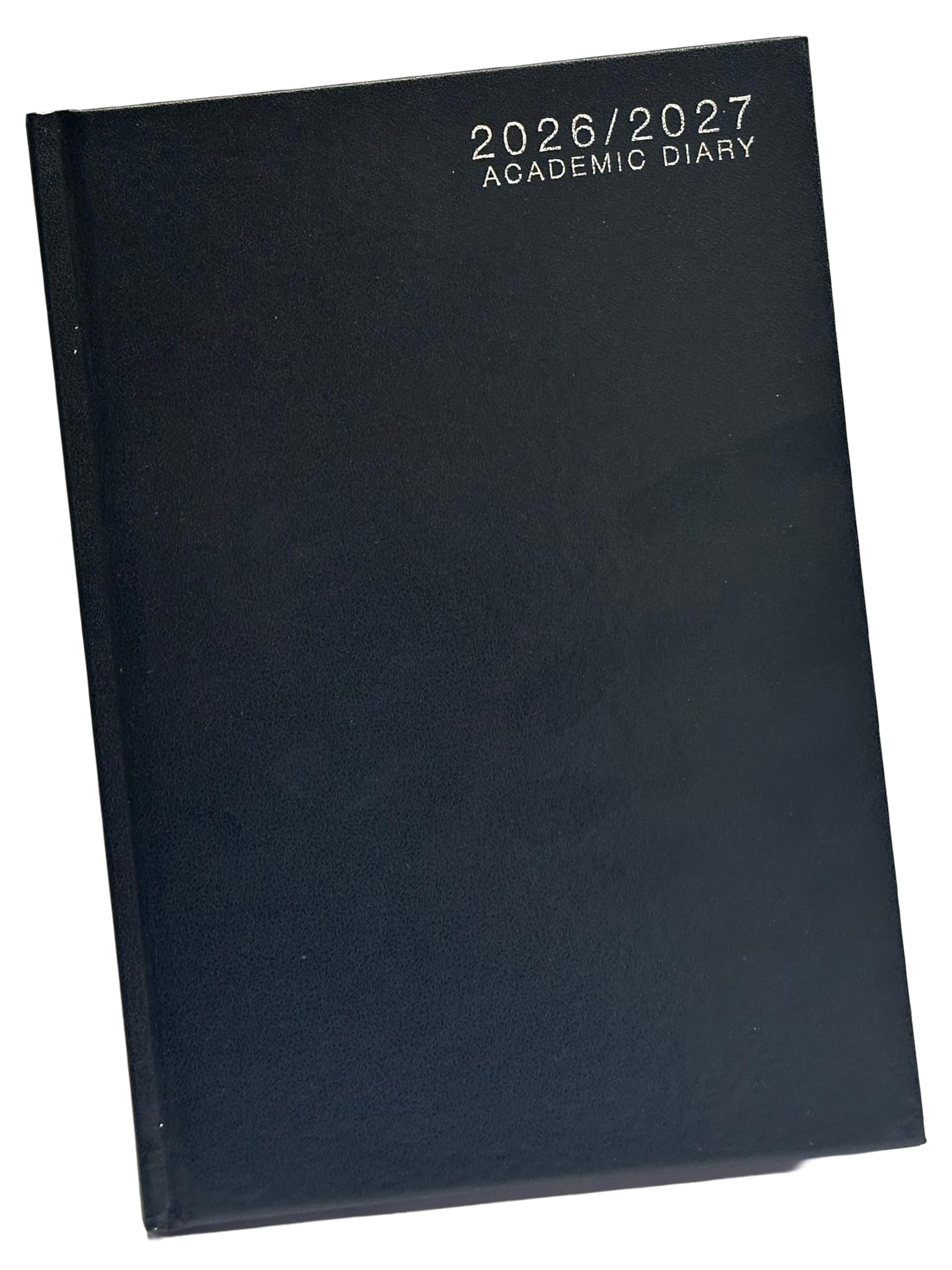 A4 Academic Diary 2026-2027 Week to View Hardback Case Bound - BLACK