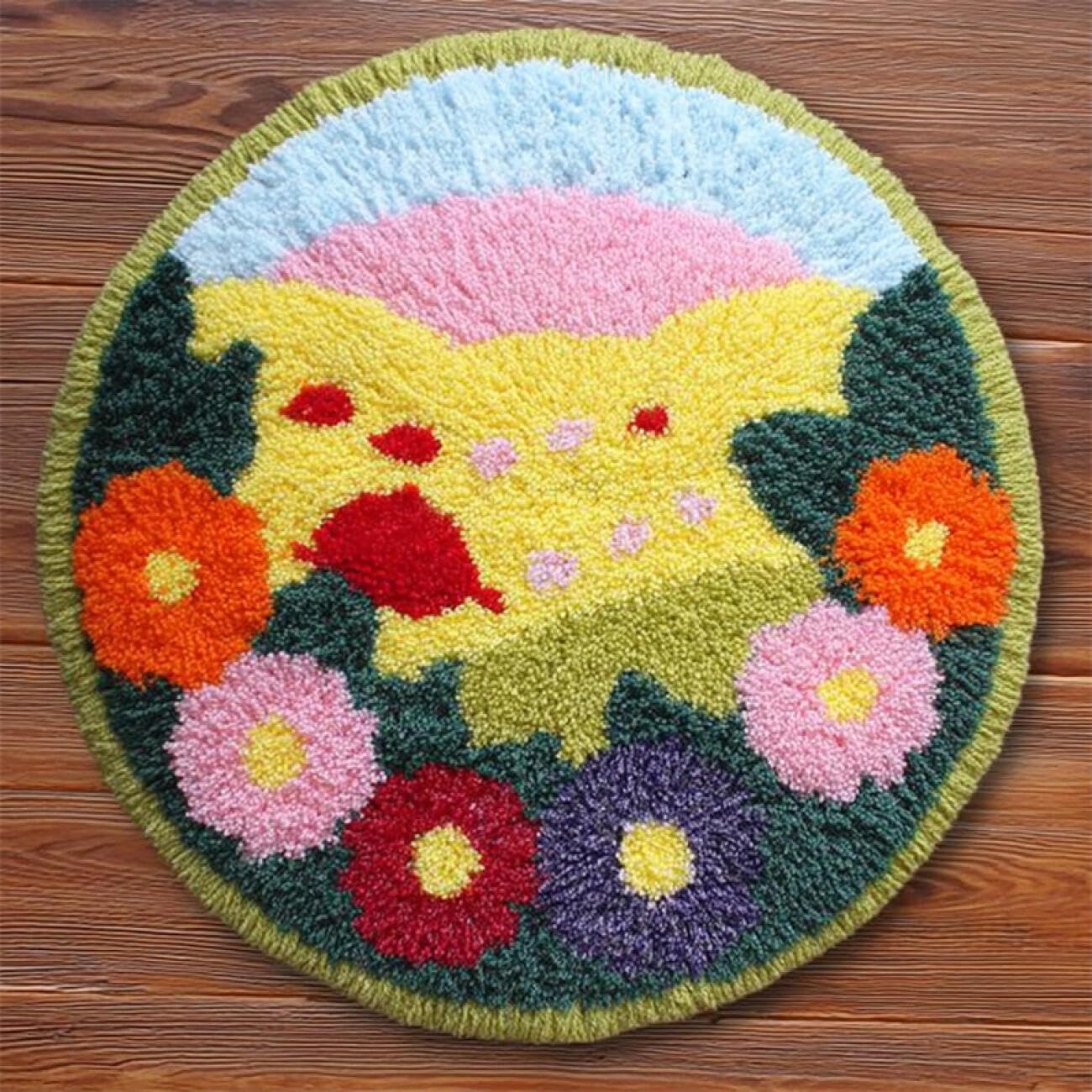 Kitquiver Tapestry Kits for Adults Colorful Flowers 100x100cm