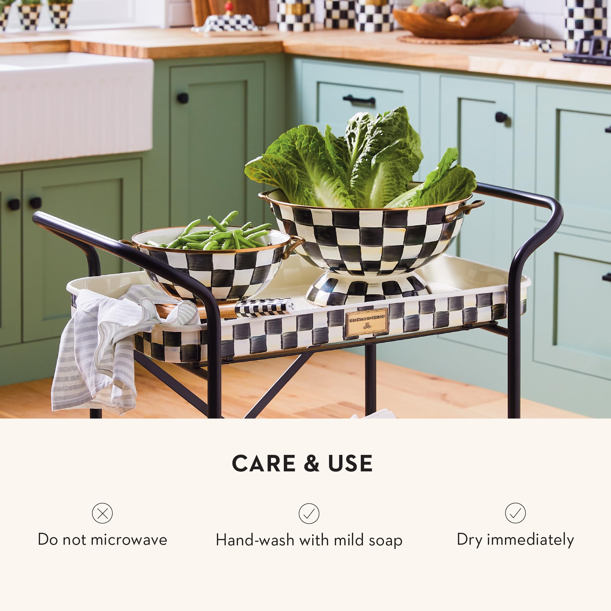 Amazon.com | MACKENZIE-CHILDS Enamel Bowl, Small Serving Bowl for