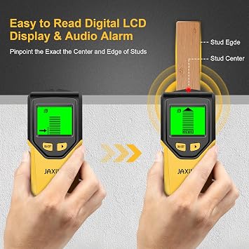 Stud Finder Wall Scanner - 5 in 1 Stud Finder Tool w/Microprocessor Chip and HD LCD Display, Stud Detector Beam Finders for the Center and Edge of Wood AC Wire Metal Studs Joist Pipe