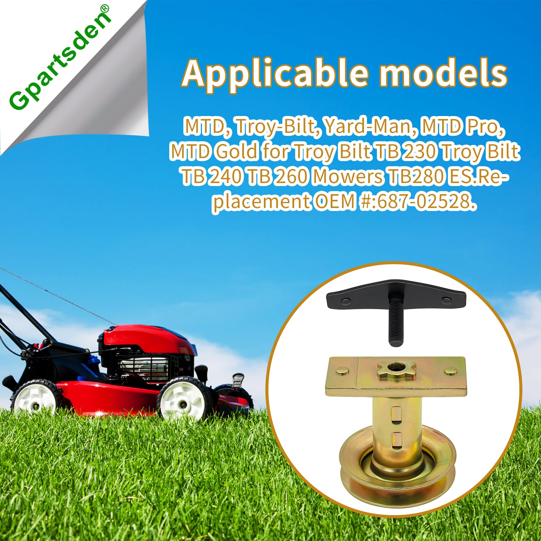 Antriebsrolle-Adapter M TD 687-02528 – Ersatz Für MTD, Yard-Man, Troy-Bilt Rasenmäher