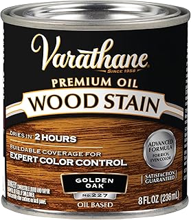 Varathane Rust-Oleum 211793 Stain, Golden Oak, 1/2", Half Pint, Gold