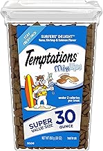 MixUps Surfer's Delight Flavor Crunchy and Soft Cat Treats, 30 oz. Tub