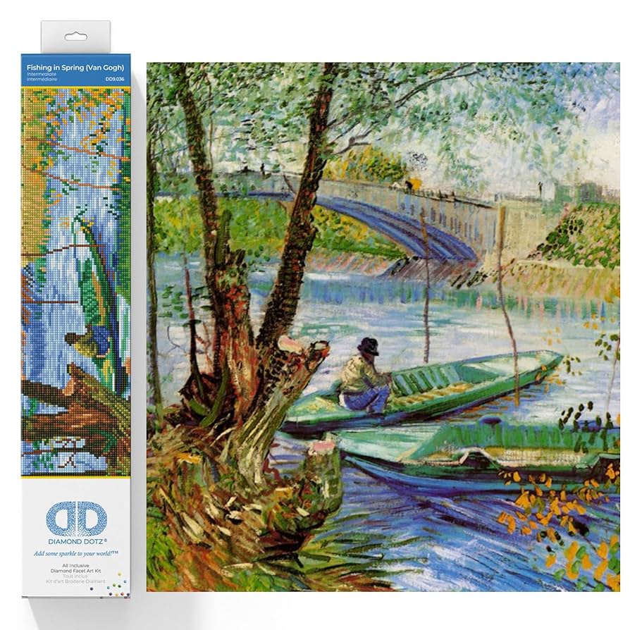 Dove、Lake Afternoon、希少画集画、新品額付 Amazon.com: DIAMOND DOTZ Fishing in Spring (Van Gogh