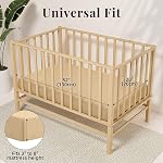 2-Pack Baby Crib Sheets for Boys Girls, Thicker 100% Organic Cotton Crib Mattress Sheets Neutral, 52”x28” Crib Sheets Fitted for Standard Crib & Toddler Bed Mattress