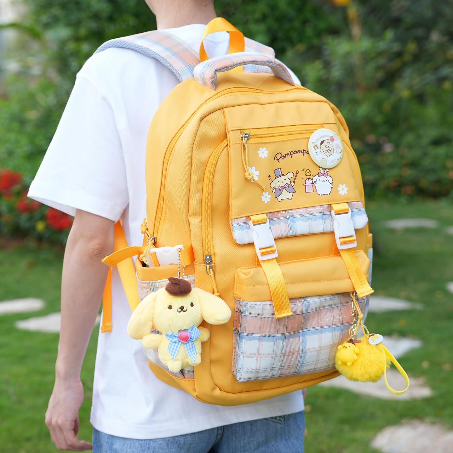 Juju Yellow Kawaii Backpack - Cute Kawaii Stuff Mochila Kawaii - Yellow Backpack - Cute Backpacks For Girls - Cute Backpack Kawaii Backpacks For School Girls - Cute Backpack For School - Image 7
