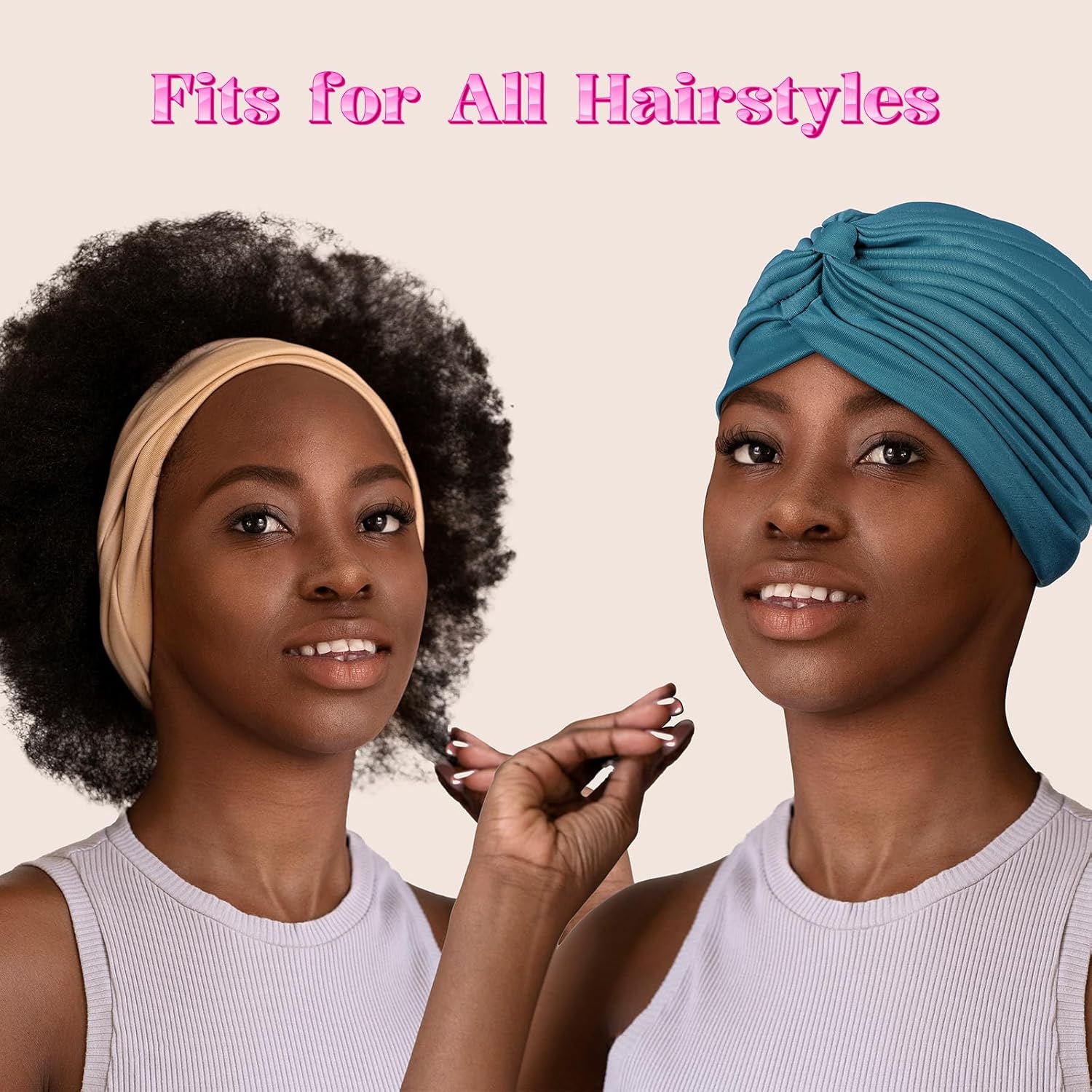 14 Pcs Stretchy Turban Cap Chemo Head Wraps Stretchy Cancer Headwear Beanie Twisted Hats Head Cover for Women Girl - Image 4