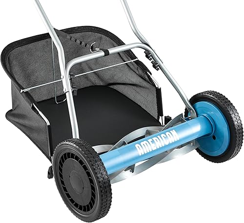 Miniatura 28 de American Lawn Mower Company 1204-14 Cortacésped de carrete de empuje de 4 hojas de 14 pulgadas, color rojo