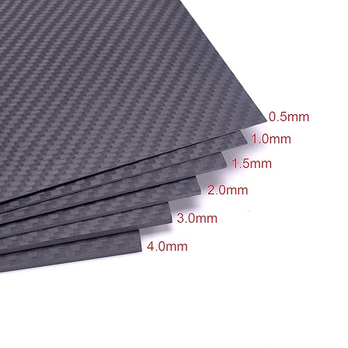 Miniatura 10 de Hoja de placa de fibra de carbono 3K 4.921 in X 2.953 in X 0.157 in Tablero de fibra de carbono para RC Drone Quadcopter RC Car DIY