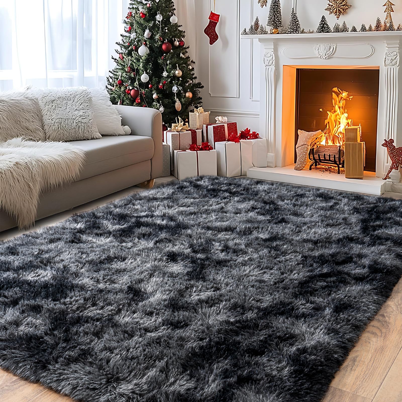 Pionblank Large Rug for Living Room 6x9 Feet, Modern Soft Shag Area Rug, Plush Fuzzy Carpet for Bedroom Girls Boys Room Home Nursery Teens Dorm Decor,