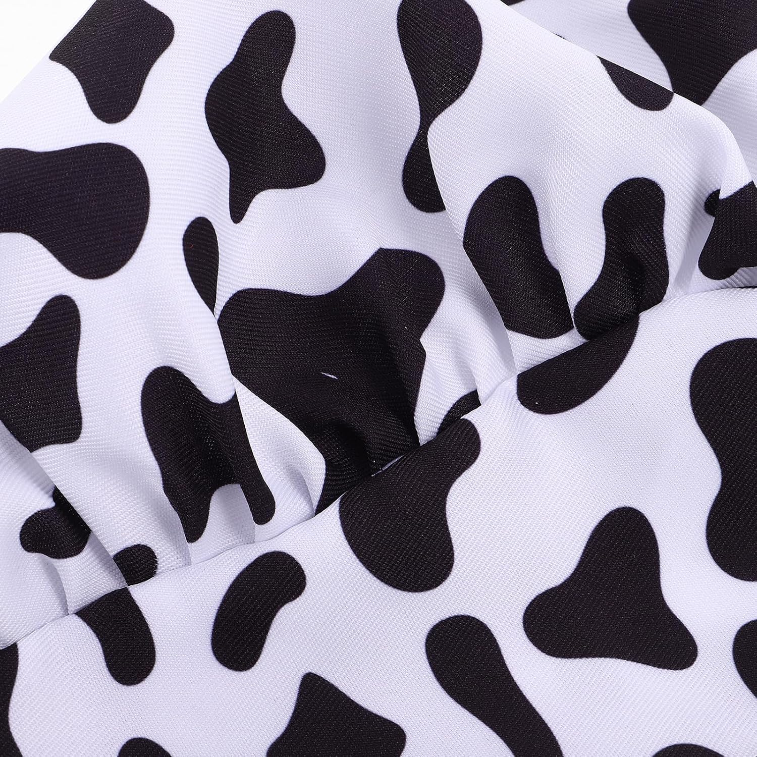 Chef Hat Mushroom Cap Cow Print Food Service Kitchen Baking Working Cap for Chefs and Bakers Multi