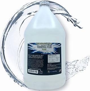 MediSILVER Clear True Free Ionic Colloidal Silver Dietary Supplement - 1 US Gallon in Opaque BPA-Free Plastic Jug