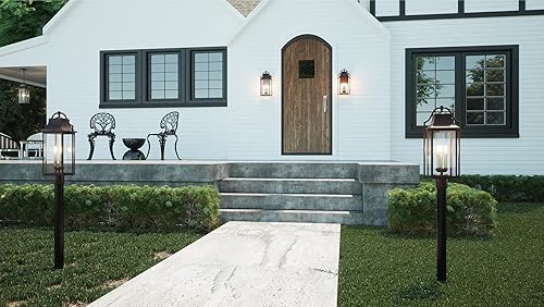 Miniatura 3 de Quoizel MAN9011WT - Poste exterior Manning, 3 luces, 180 vatios totales, bronce occidental