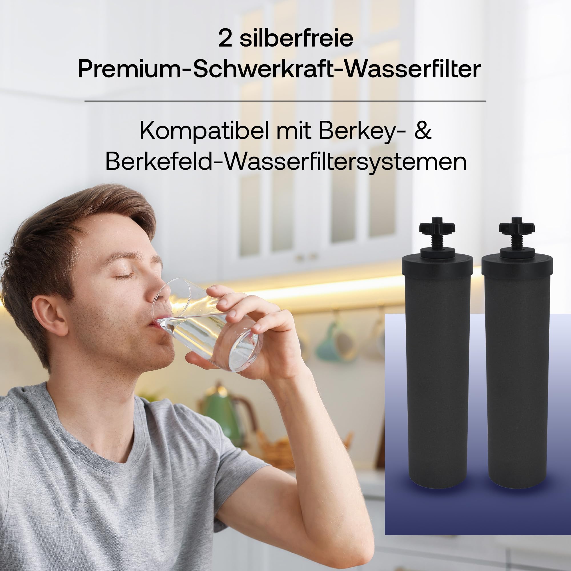 Weeplow O'Pure 2 Wasserfilter für Berkey Travel Big Royal Imperial Crown | Kompatibel mit Berkey Systemen der Serien Travel, Big, Royal, Imperial und Crown. Filterelement für Schwerkraft-Systeme.