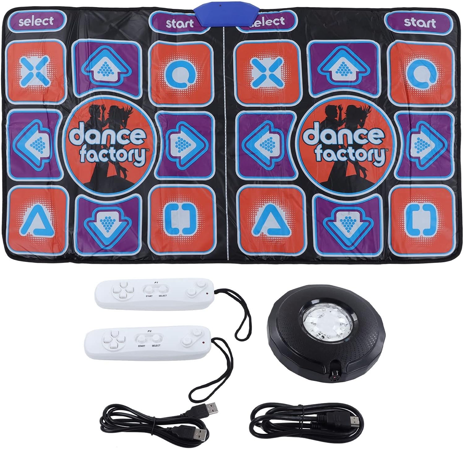 Dance Mat for Kids and Adults, Musical Electronic Dance Mat with HD AR Camera, Light