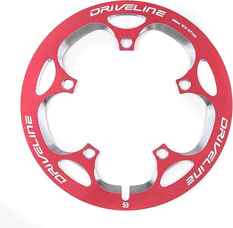 Amazon バッシュガード 53t Driveline d130mm Cnc チェーンガード チェーンリングカバー レッド赤 Driveline チェーンリング