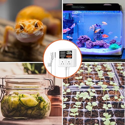 Vista 27 de iPower tapete térmico para plantón, tapete térmico hidropónico caliente con diseño impermeable duradero, solamente regulador, Paquete de 10, Blanco