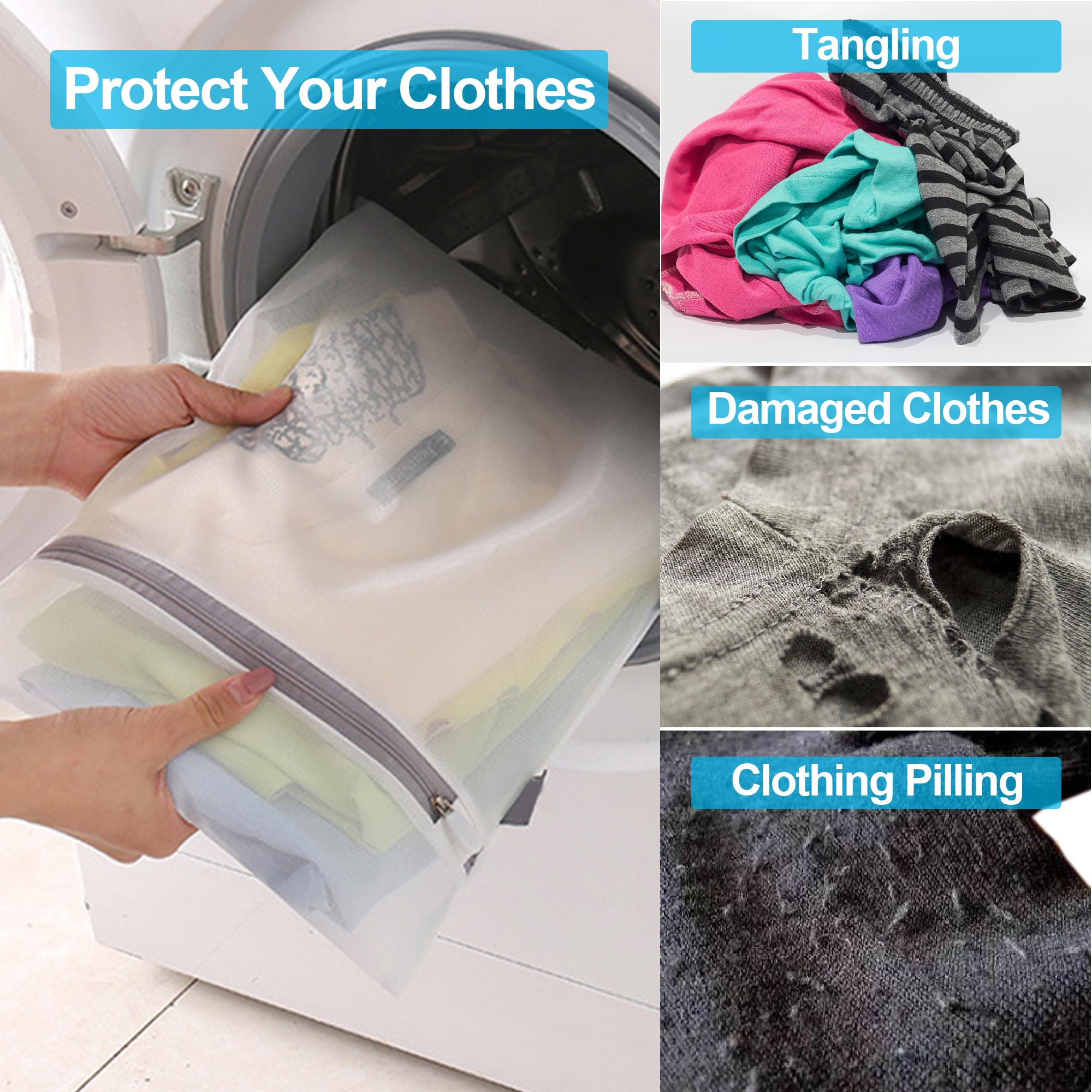 Flintronic 3 X Sacchetti Per Biancheria Cilindrici Con Chiusura Lampo - Foto 11