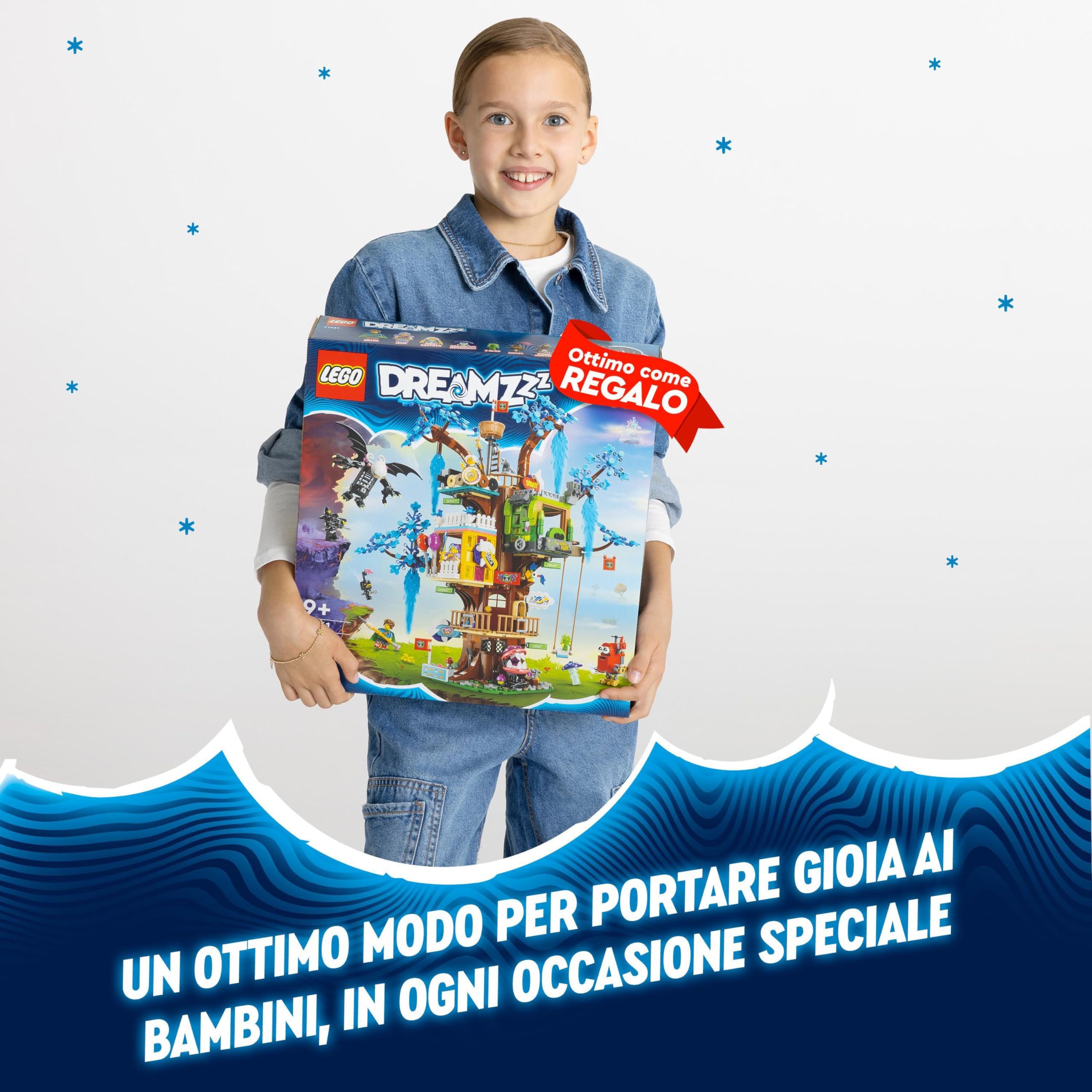 LEGO DREAMZzz 2 in 1 La Fantastica Casa sull’Albero Giocattolo da Costruire in 2 Modalità con Minifigure della Signora Castillo, Izzie, Mateo e Cacciatore Notturno, Giochi Creativi dal TV Show 71461