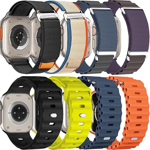 Compatible con Apple Watch Ultra 2 BandApple Watch Ultra Band de 1.929 in 1.772 in 1.732 in 1.654 in, correa de repuesto para correas de Apple Watch