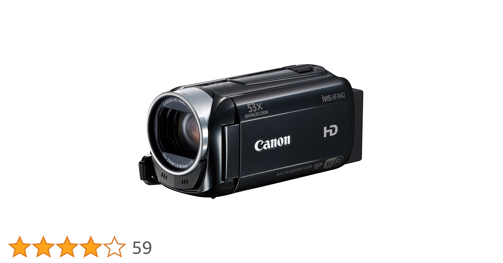 Amazon | Canon デジタルビデオカメラ iVIS HF R42 光学32倍ズーム