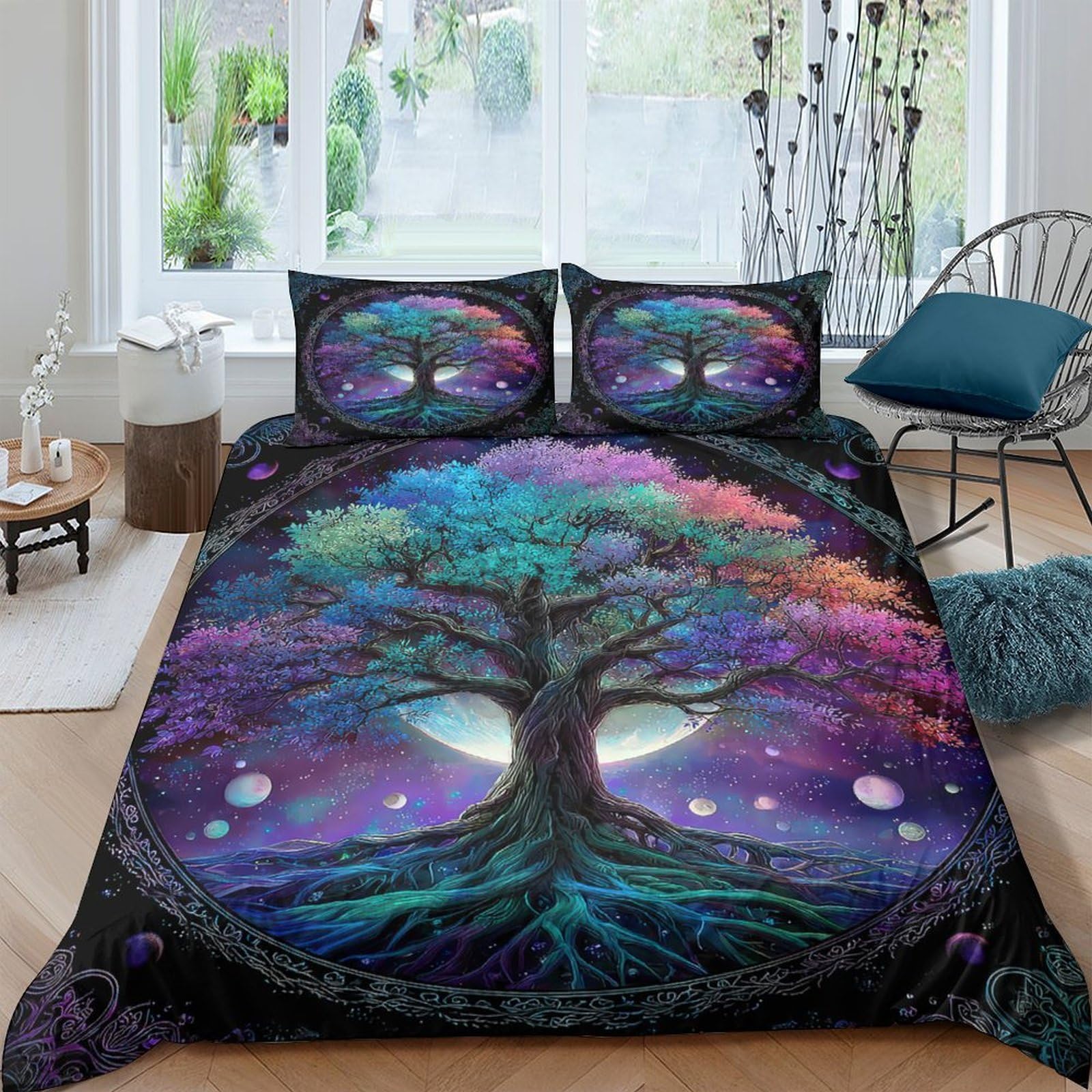 Ctjqhvkz Style-7 3D Printed Fitted Sheet Microfiber Galaxy Starry Sky Bed Cover For Bedroom, Dorm, And Guest Room Protection And Decor Single（135X200cm）