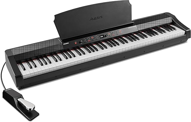 Alesis Prestige Artist  88 Key Digital Piano with Full Size Graded Hammer Action Weighted Keys, 30 Keyboard Piano Sounds and Built in Speakers
